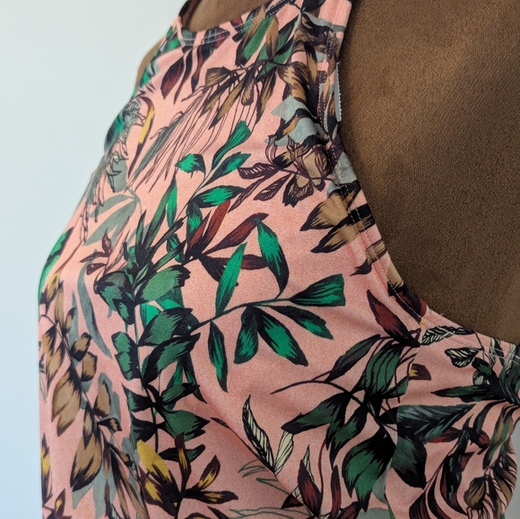 Athleta Estuary Aqualuxe Ruched Swim Dress Tropical Floral Print, Size XS - Picture 7 of 8